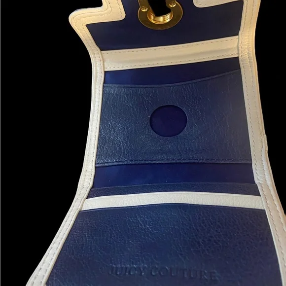 Juicy Couture Blue Coated Leather Wallet Wristlet - Picture 10 of 10